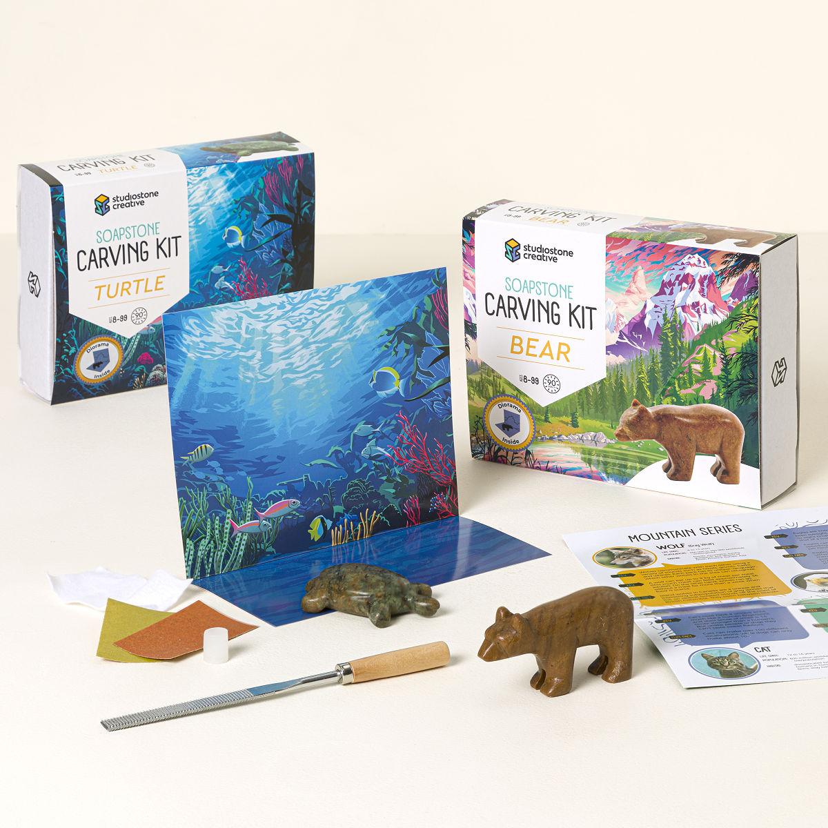 Soapstone Mini Animal Carving Kit