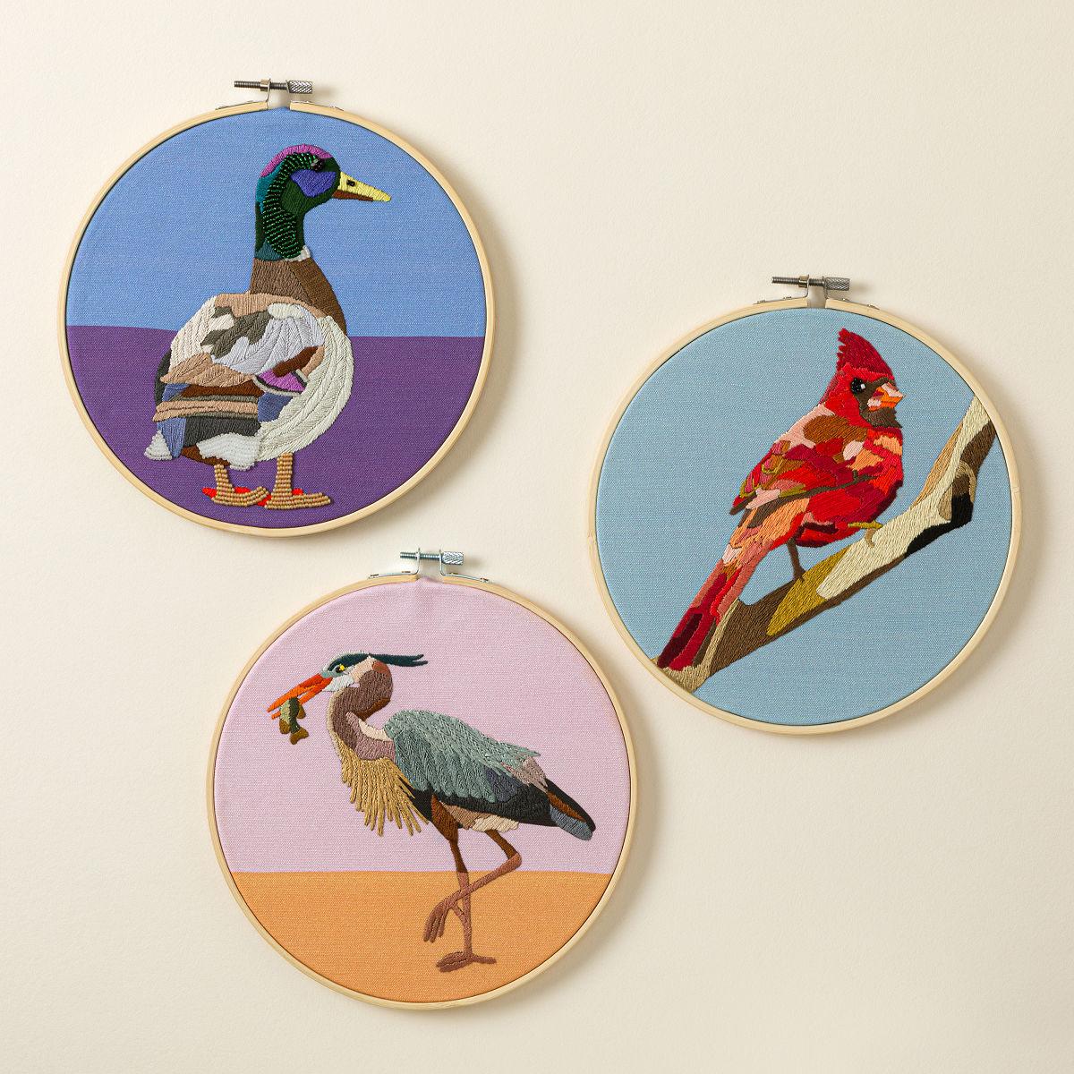 Beginners Bird Embroidery by Numbers Kit
